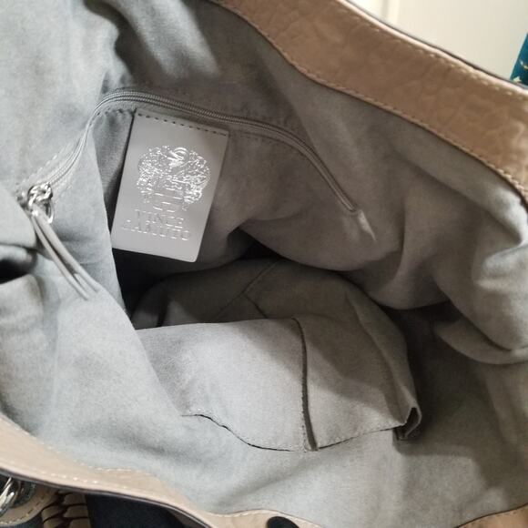 Vince Camuto Genuine Leather Cashmere Color Handbag Size Braided Straps - NWOT's - Picture 8 of 12